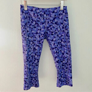 The North Face capri purple geometric print leggings size small